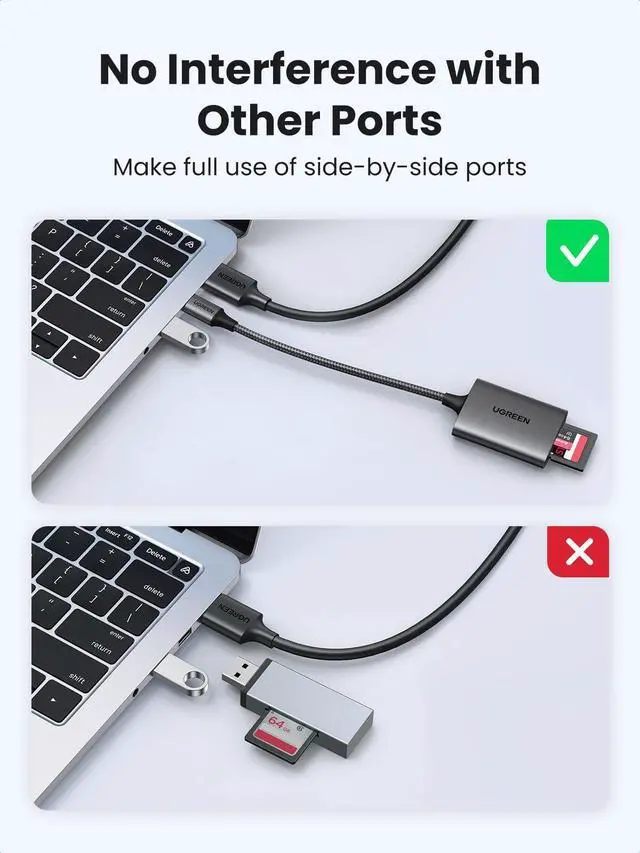 Alt view image 7 of 7 - WRIARICH USB C SD 4.0 Card Reader, UHS-II Micro SD Card Reader Memory Card Reader Fast for SD Micro SD SDXC SDHC UHS-II & UHS-I Cards for iPhone 16/15 Pro Max MacBook Laptop Tablet Smartphone Android
