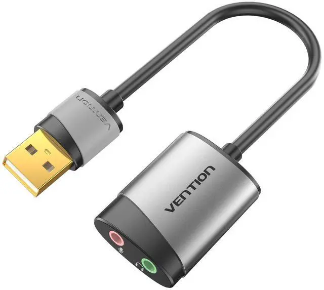 Main image of WRIARICH USB Audio Adapter USB External Stereo Sound Card to 3.5mm Headphone and Microphone Jack Adapter for Windows MAC Linux PC Laptop Desktops PS5