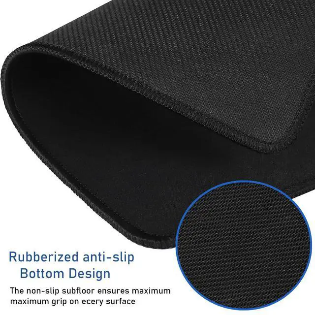 Alt view image 4 of 7 - WRIARICH Large Extended Gaming Mouse Pad with Stitched Edges, (31.5X15.7In) Durable Non-Slip Natural Rubber Base, Waterproof Computer Keyboard Pad Mat for Esports Pros/Gamer/Desktop/Office/Home-Black