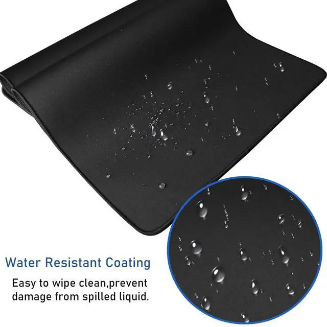 Alt view image 5 of 7 - WRIARICH Large Extended Gaming Mouse Pad with Stitched Edges, (31.5X15.7In) Durable Non-Slip Natural Rubber Base, Waterproof Computer Keyboard Pad Mat for Esports Pros/Gamer/Desktop/Office/Home-Black