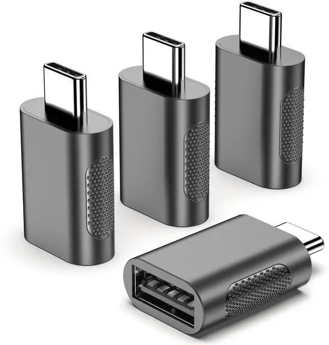 Main image of WRIARICH USB A to USB-c Adapter (4 Pack), USB to USBC Converter, A to Usbc Adapter Compatible with MacBook Pro, Chromebook, Surface Book, Cellphon, Thunderbolt 4/3 and More Type C Devices