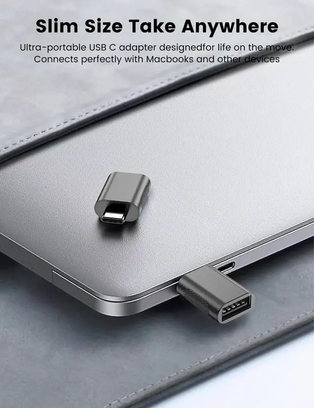 Alt view image 5 of 6 - WRIARICH USB A to USB-c Adapter (4 Pack), USB to USBC Converter, A to Usbc Adapter Compatible with MacBook Pro, Chromebook, Surface Book, Cellphon, Thunderbolt 4/3 and More Type C Devices