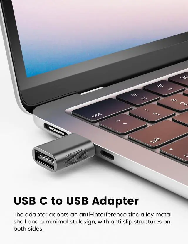 Alt view image 2 of 6 - WRIARICH USB A to USB-c Adapter (4 Pack), USB to USBC Converter, A to Usbc Adapter Compatible with MacBook Pro, Chromebook, Surface Book, Cellphon, Thunderbolt 4/3 and More Type C Devices