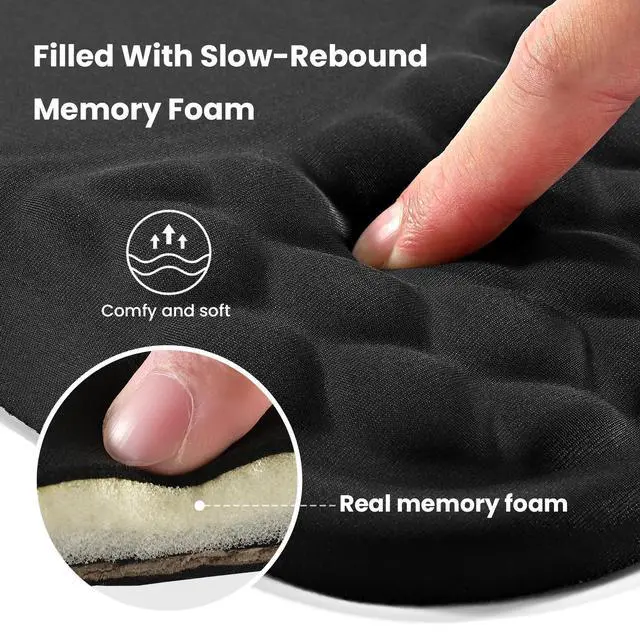 Alt view image 4 of 7 - WRIARICH Massage Ergonomic Mouse Pad with Wrist Rest, Dual-Slope Design for Carpal Tunnel Relief, Mousepad with Memory Foam Wrist Rest and Non-Slip PU Base, Office Desk Accessories