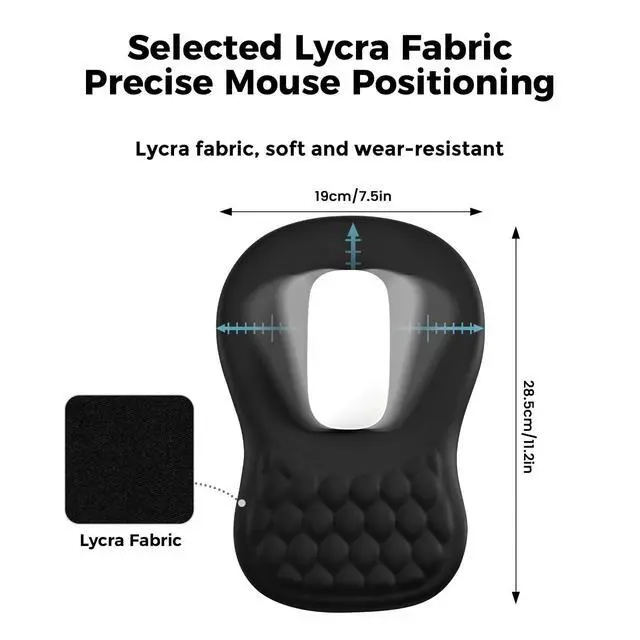Alt view image 6 of 7 - WRIARICH Massage Ergonomic Mouse Pad with Wrist Rest, Dual-Slope Design for Carpal Tunnel Relief, Mousepad with Memory Foam Wrist Rest and Non-Slip PU Base, Office Desk Accessories