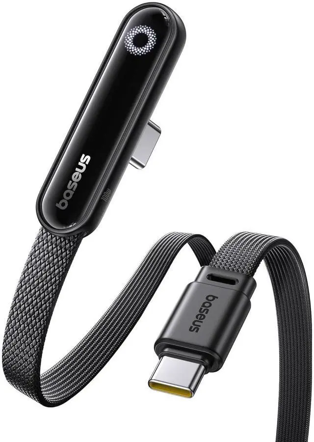 Main image of WRIARICH Baseus USB C Cable, 100W 5A Fast Charging Right Angle USB C to USB C Cable, Type C Charger Cord with Atmosphere Light for iPhone 16 15 Pro Plus Pro Max, Galaxy S24/S23, MacBook, iPad, (3.3ft)