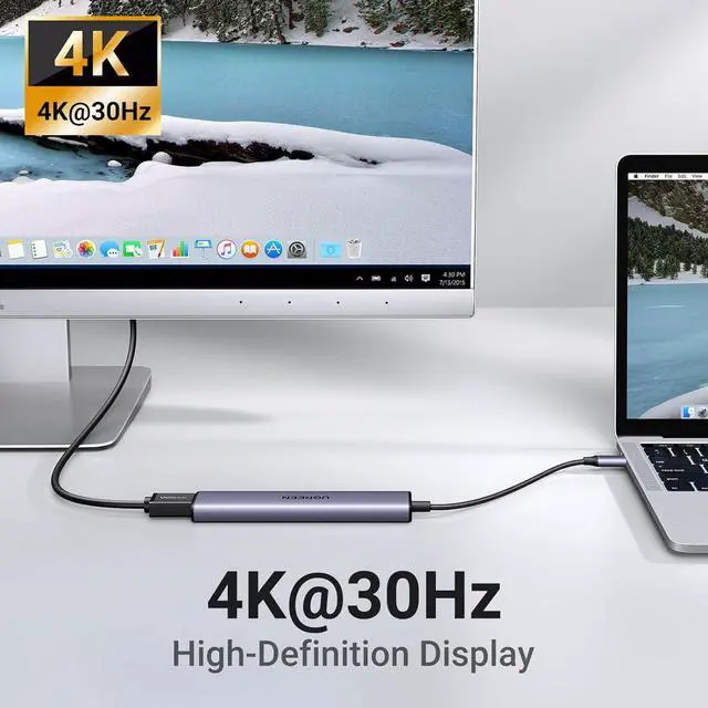 Alt view image 4 of 4 - WRIARICH Revodok 105 USB C Hub 5 in 1 Multiport Adapter 4K HDMI, 100W Power Delivery, 3 USB-A Data Ports, USB C Dongle for MacBook Pro/Air, iPad Pro, iMac, iPhone 15 Pro/Pro Max, XPS, Thinkpad