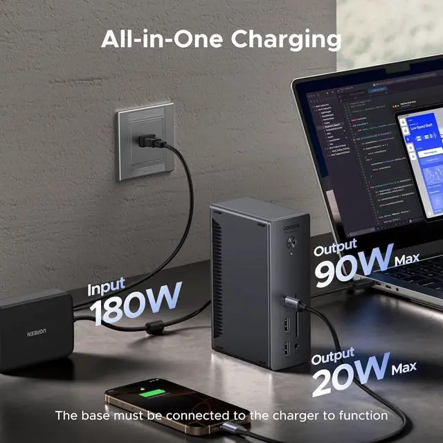 Alt view image 6 of 7 - WRIARICH Thunderbolt 4 Dock 13-in-1 40Gbps Docking Station with Dual 4K@60Hz Single 8K Display, 90W Charging for Laptop, 2.5GbE, SD/TF 4.0. Revodok Max 213 for MacBook Surface Pro and More