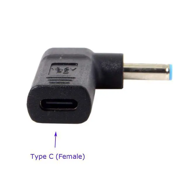 Alt view image 3 of 6 - WRIARICH Laptop Charger Adapter Connector Converter USB 3.1 Type C Female to 4.5x3.0mm (Blue Tip) DC Tip Power Jack for HP 65W or below laptops