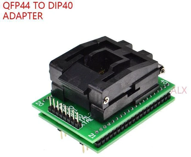 Main image of WRIARICH QFP44 LQFP44 TQFP44 to DIP40 adapter IC CHIP test burn Block ATMEGA16A-AU ATMEGA32a-AU ATMEGA16 lqfp AVR socket programmer