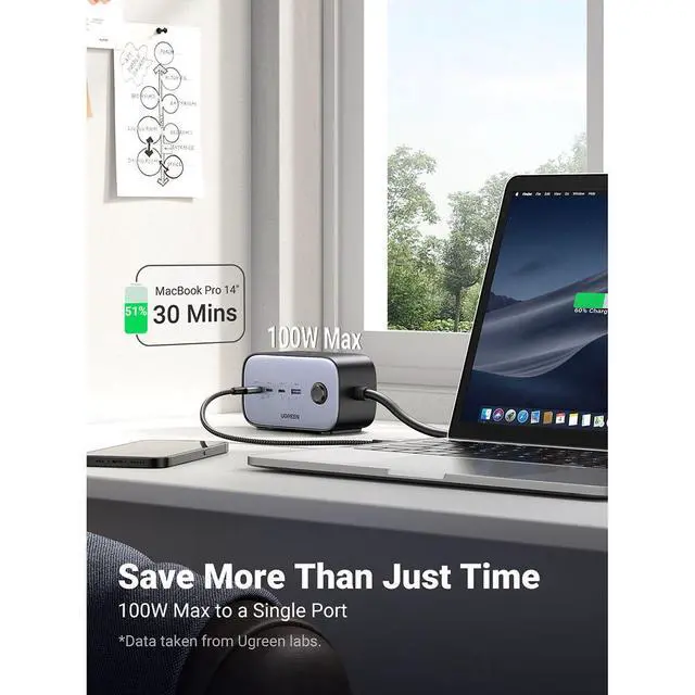 Alt view image 4 of 7 - WRIARICH DigiNest Pro 100W USB GaN 7-In-1 Desktop Charging Station