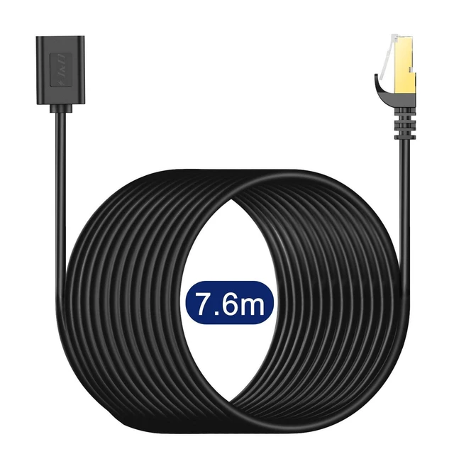 Alt view image 7 of 7 - Vszerda J&D Ethernet Extension Cable, Cat 6 Ethernet Extender Cable Adapter (25 Feet) Support Cat6 / Cat5e / Cat5 Standards, RJ45 Cords Shielded Male to Female