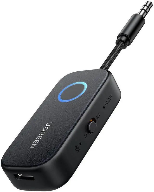 Main image of Airplane Bluetooth 5.2 Transmitter Adapter for Airpods or Headphones Dual Pairs, 2-in-1 Wireless Bluetooth 3.5mm Aux Audio Transmitter/Receiver for Flight, TV, Car Stereo, Treadmill, MP3 Player