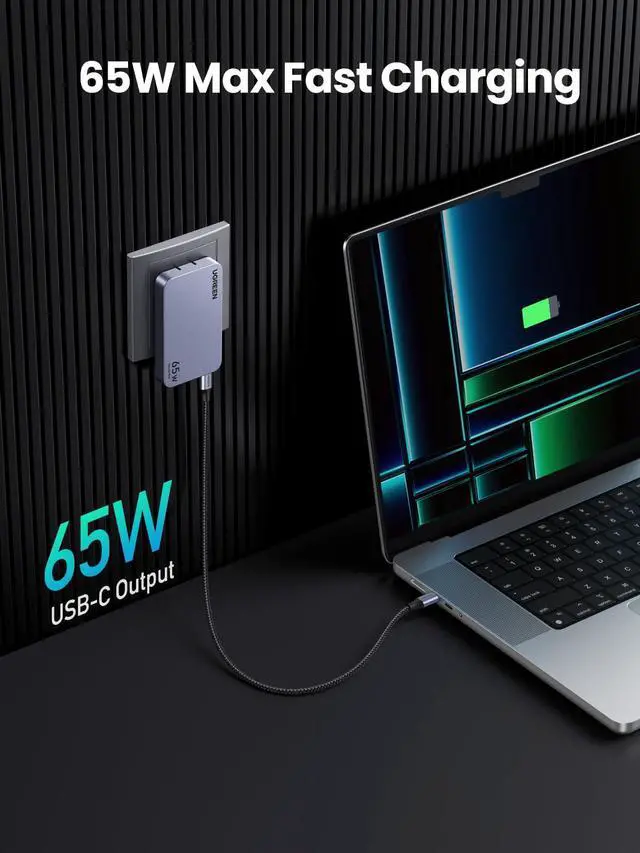 Alt view image 2 of 7 - WRIARICH Nexode Pro 65W GaN USB C Slim Wall Charger, 3-Port Compact Fast PPS Charger for iPhone 17/16/15 Series, MacBook Air, iPad Pro, Galaxy S25/S24, Pixel 10/9, Steam Deck