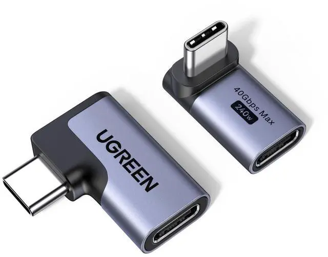 Main image of WRIARICH 40Gbps Right Angle USB C Adapter Combo, 2-Pack 90 Degree USB-C Adapter Compatible with MacBook Pro/Air, Steam Deck, Switch, ROG Ally, Thunderbolt 4, iPhone 16/17, iPad