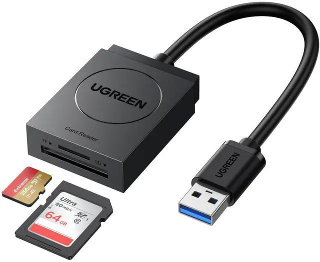 Main image of WRIARICH SD Card Reader USB 3.0 Dual Slot Flash Memory Card Reader TF SD SDXC SDHC MMC RS-MMC Micro SDXC Micro SDHC UHS-I for Mac Windows Linux Chrome Read 2 Cards Simultaneously