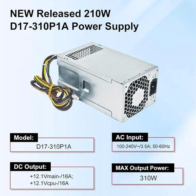 Alt view image 5 of 6 - LXun Upgraded L07305-002 310W Power Supply, D17-310P1A Power Supply Compatible with HP G3 G4 280 288 480 600 880 HP Z2 G4 SFF Workstation Replaces D16-250P2A D16-180P1B PCH023 PCG002 (4P + 4P + 7P)