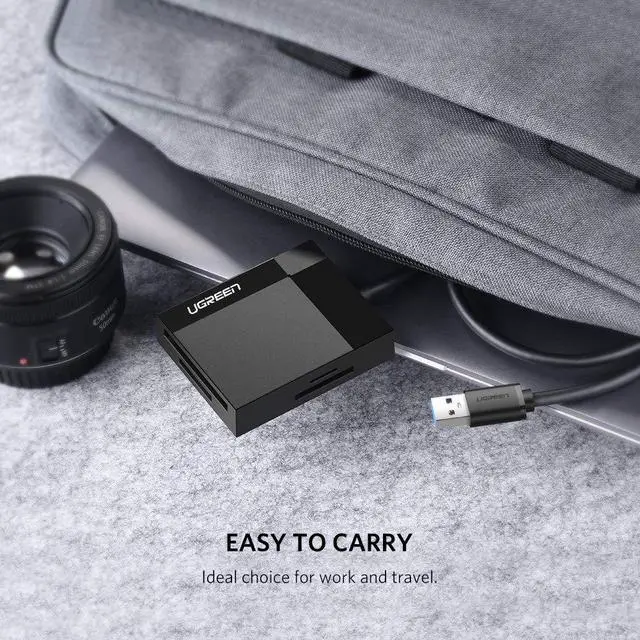 Alt view image 6 of 7 - WRIARICH SD Card Reader USB 3.0 Card Hub Adapter 5Gbps Read 4 Cards Simultaneously CF, CFI, TF, SDXC, SDHC, SD, MMC, Micro SDXC, Micro SD, Micro SDHC, MS, UHS-I (Black)