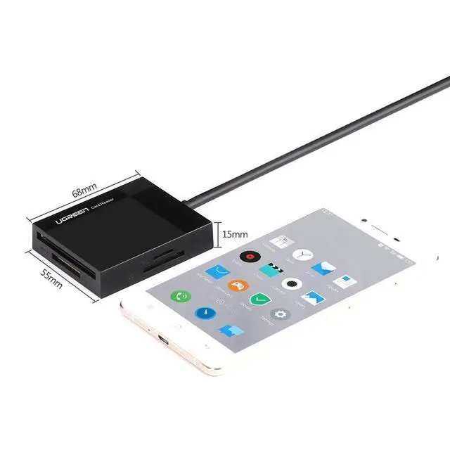 Alt view image 7 of 7 - WRIARICH SD Card Reader USB 3.0 Card Hub Adapter 5Gbps Read 4 Cards Simultaneously CF, CFI, TF, SDXC, SDHC, SD, MMC, Micro SDXC, Micro SD, Micro SDHC, MS, UHS-I (Black)