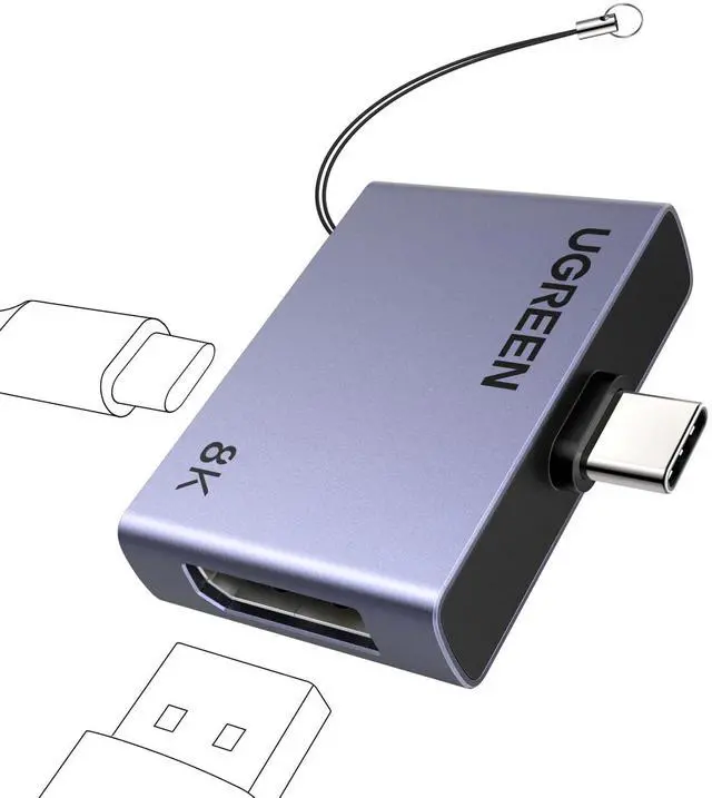 Main image of WRIARICH 32.4Gbps USB C to DisplayPort 1.4 Adapter with PD 100W Fast Charging 8K@60Hz 4K@240Hz Thunderbolt 4/3 to DisplayPort Compatible with iPhone 17, MacBook Pro/Air/Mini, iPad, Galaxy, Steam Deck