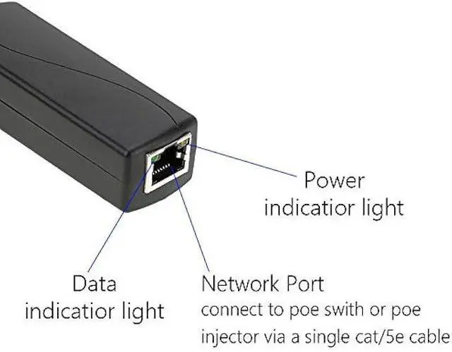 Alt view image 2 of 5 - WRIARICH ANVISION 2-Pack Active 12V PoE Splitter Adapter, Plug 5.5mm x 2.5mm, IEEE 802.3af Compliant 10/100Mbps, for IP Camera AP Voip Phone and More