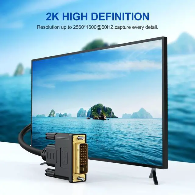 Alt view image 3 of 5 - WRIARICH URELEGAN DVI to DVI Cable 6 Feet 5-Pack, DVI to DVI-D 24+1 Cable Male to Male Digital Video Monitor Cable for HDTV, Gaming, Monitor, Projector