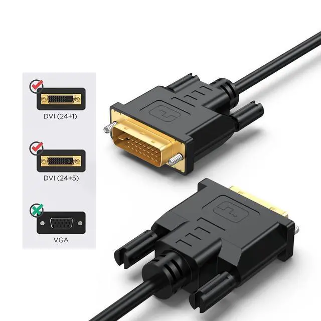 Alt view image 2 of 5 - WRIARICH URELEGAN DVI to DVI Cable 6 Feet 5-Pack, DVI to DVI-D 24+1 Cable Male to Male Digital Video Monitor Cable for HDTV, Gaming, Monitor, Projector