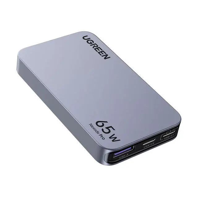 Alt view image 3 of 7 - WRIARICH Nexode Pro 65W 3-in-1 USB-C GaN Ultra-Slim Wall Charger, Black