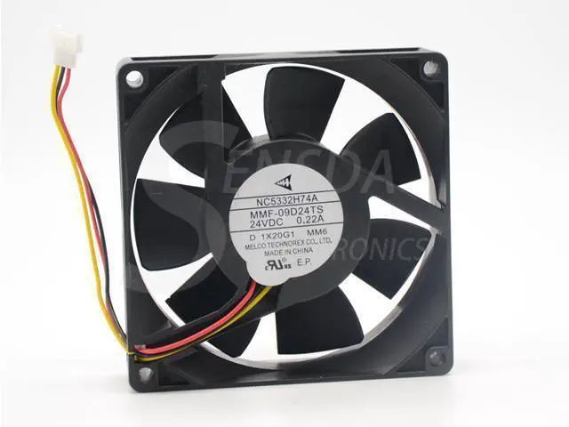 Alt view image 4 of 7 - WRIARICHN EW original For Mitsubishi drive fan NC5332H74A Melco MMF-09D24TS MM6 9025 DC 24V 0.22A server cooling fan PLC ABB fan