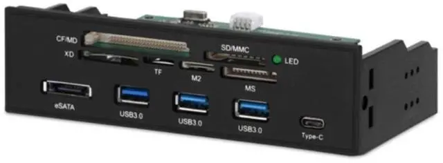 Main image of WRIARICH 5.25 Inches Front Panel Internal USB3.0 eSATA Type-C TF SD Card Reader Hub for Desktop CD-ROM DVD-ROM ODD