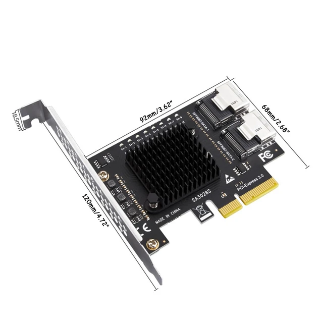Alt view image 5 of 7 - Vszerda 8 Port Sata 3.0 SFF8087 PCIe 3.0 X4 To Mini SAS Controller PCIe To SFF 8087 SFF-8087 Adapter Expansion ASM1166 Chip
