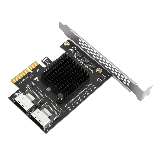 Alt view image 6 of 7 - Vszerda 8 Port Sata 3.0 SFF8087 PCIe 3.0 X4 To Mini SAS Controller PCIe To SFF 8087 SFF-8087 Adapter Expansion ASM1166 Chip