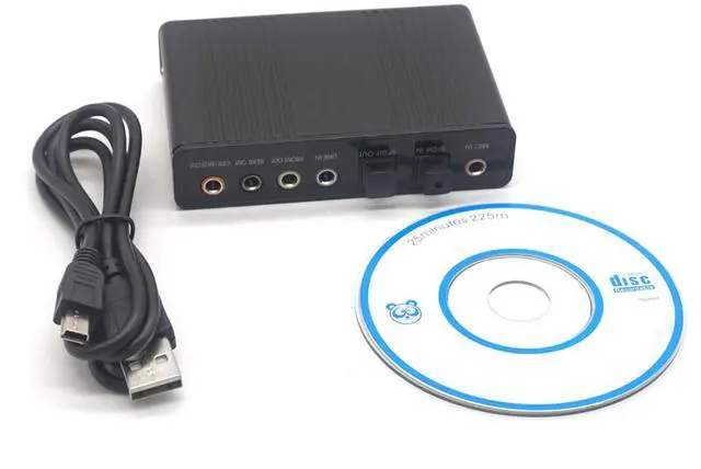 Main image of WRIARICH Professional USB Sound Card 6 Channel 5.1 Optical External Audio Card Converter CM6206 Chipset for Laptop Desktop