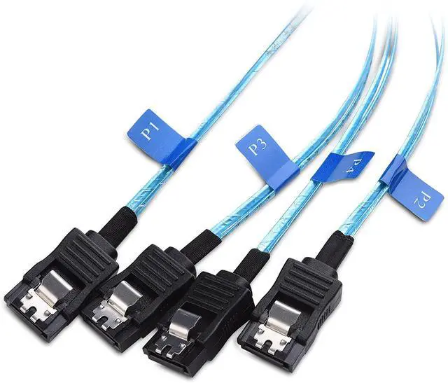 Alt view image 3 of 7 - WRIARICH Cable Matters Internal Mini SAS to SATA Reverse Breakout Cable (SFF-8087 to SATA) 1.6 Feet