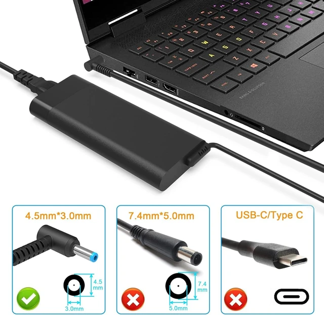 Alt view image 2 of 7 - 150W Laptop Charger for HP OMEN 15 17, hp omen Charger, hp Pavilion Gaming Laptop Charger, 150w hp Charger,Zbook 15 G3 G4 G5 G6 Laptop Charger TPN-CA11 TPN-DA09 L32661-001 Adapter Power Supply Cord