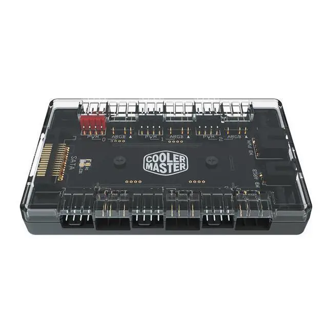 Alt view image 3 of 5 - WRIARICH 1 To 6 Multi Way Splitter 5V/3PIN RGB Case Fan Hub Adapter PWM ARGB Addressble Fan Power interface SATA