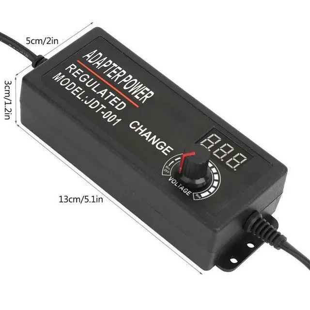 Alt view image 4 of 5 - WRIARICH Oumefar AC/DC Power Supply Adapter Universal 9-24V Voltage Display Speed regulating Power Supply with Voltage Adjustment knob for Motor Speed Control