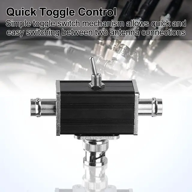 Alt view image 4 of 5 - WRIARICH 2 Way CB/HAM Antenna Coax Switch - 1 Input & 2 Outputs, 100W 0-30MHz Aluminum Alloy BNC Coaxial Antenna Switches for Ham Radio