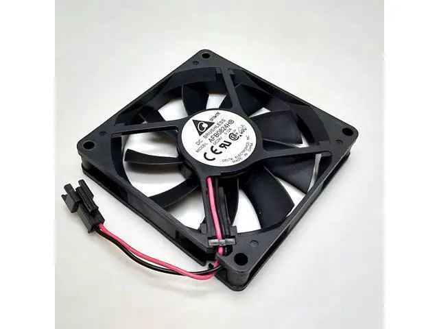 Alt view image 4 of 4 - WRIARICH cooling fan 80mm Delta 8015 DC 24V ultra thin mute fan AFB0824HB 8cm dual ball bearing case inverter fan SM-SR plug