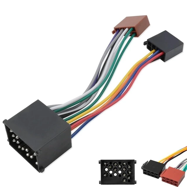 Alt view image 7 of 8 - 16-Pin ISO Radio Wire Cable Car Stereo Power Speaker Adapter for BMW 3 E30 E36 E46 E34 /5 E39 /7 E32/8 E31 Antenna Connector,Android Car Stereo Harness Adapter ISO Car Radio Stereo Wiring Harness
