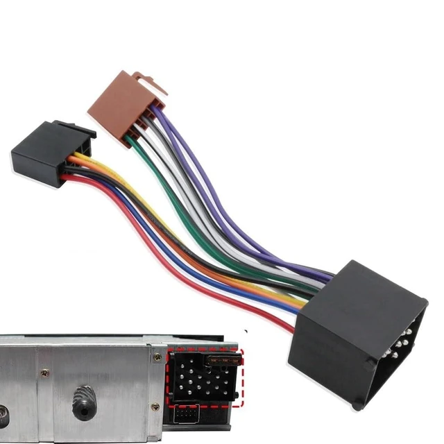 Alt view image 8 of 8 - 16-Pin ISO Radio Wire Cable Car Stereo Power Speaker Adapter for BMW 3 E30 E36 E46 E34 /5 E39 /7 E32/8 E31 Antenna Connector,Android Car Stereo Harness Adapter ISO Car Radio Stereo Wiring Harness