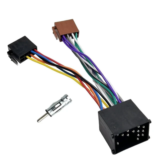 Alt view image 5 of 8 - 16-Pin ISO Radio Wire Cable Car Stereo Power Speaker Adapter for BMW 3 E30 E36 E46 E34 /5 E39 /7 E32/8 E31 Antenna Connector,Android Car Stereo Harness Adapter ISO Car Radio Stereo Wiring Harness