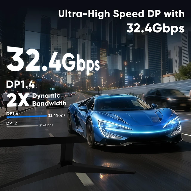 Alt view image 7 of 10 - MOSIMLI DisplayPort Cables 1.4 10FT 10-Pack, 32.4Gbps DP Cable, 8K@60Hz/4K@120Hz/2K@240Hz, HDR, DSC 1.2, FreeSync, G-Sync, FEC, Compatible for Monitor, Computer, Laptop, Graphics Card, Docking Station