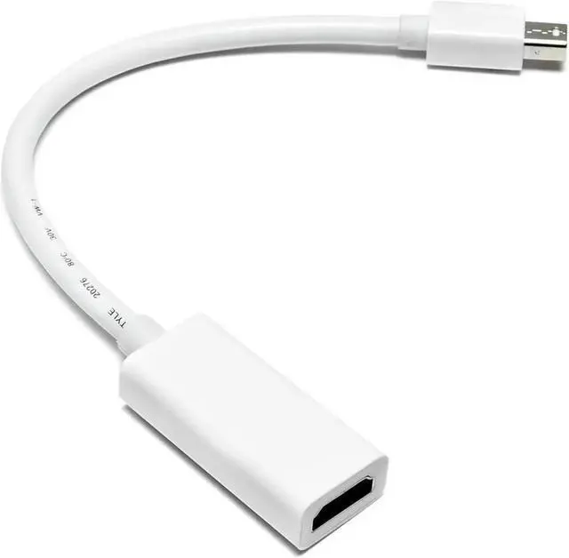 Alt view image 2 of 4 - WRIARICH White Passive Mini DisplayPort to HDMI Adapter, Thunderbolt MDP to HDMI Converter Supports 1080P Full HD