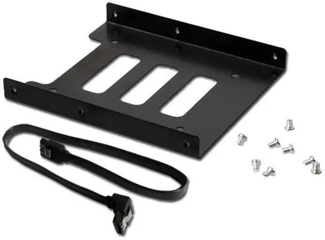 Main image of WRIARICH 2.5" to 3.5" Metal Hard Drive Mounting Bracket Kit, Includes SATA 3.0 6Gbps Data Cable for SSD & HDD