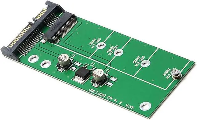 Alt view image 3 of 5 - WRIARICH M.2 NGFF to SATA 3 Adapter Card, 6Gbps SATA III for B/B+M Key SATA M.2 SSD 2230-2280