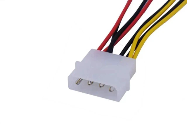 Alt view image 4 of 5 - WRIARICH 1 Piece 4-Pin to 3-Pin Fan Power Adapter Cable, Dual 12V & Dual 5V Output PC Case Cooling Fan Wire, 12.5cm Length
