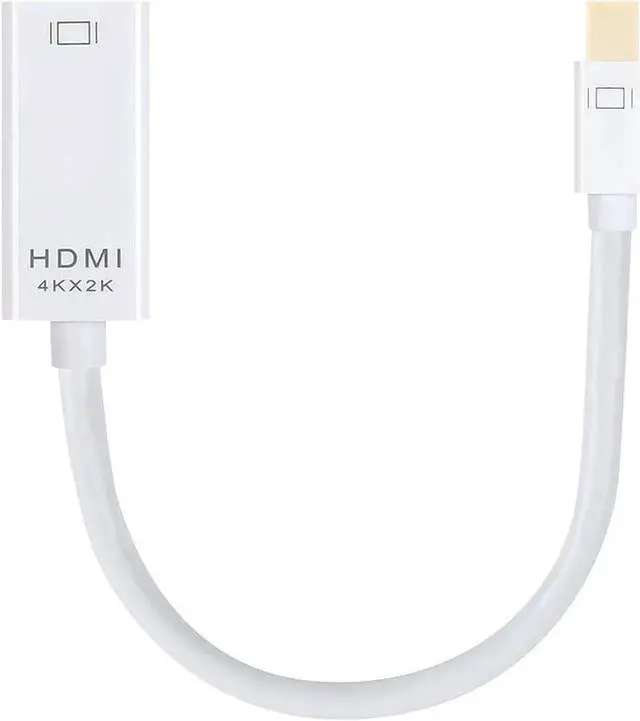 Alt view image 2 of 2 - WRIARICH White Passive Mini DP 1.2 to HDMI Adapter, Supports 4K 3840×2160@30Hz