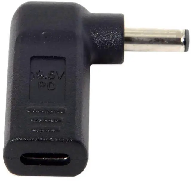 Alt view image 2 of 5 - WRIARICH 90 Degree Angled USB-C to DC PD Trigger Emulator Adapter, Type-C PD Power Converter with 4.5x3.0mm DC Barrel Jack for Laptops