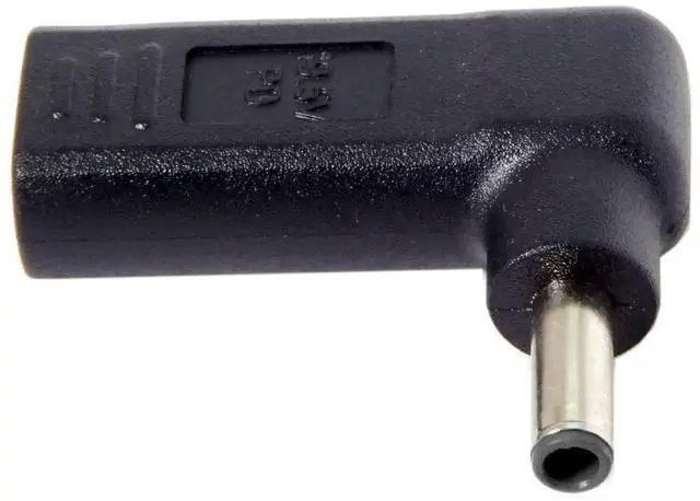 Alt view image 5 of 5 - WRIARICH 90 Degree Angled USB-C to DC PD Trigger Emulator Adapter, Type-C PD Power Converter with 4.5x3.0mm DC Barrel Jack for Laptops